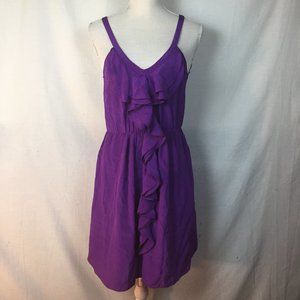 Rebecca Taylor Silk Waterfall Ruffle Dress